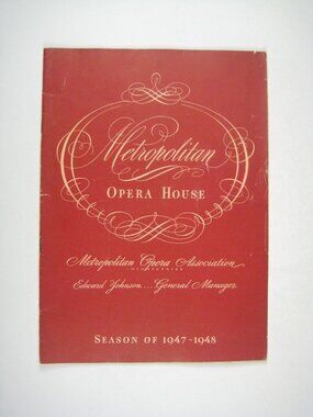 Don Giovanni Program 1947 Metropolitan Opera Mozart Ezio Pinza Fritz Busch Gaf